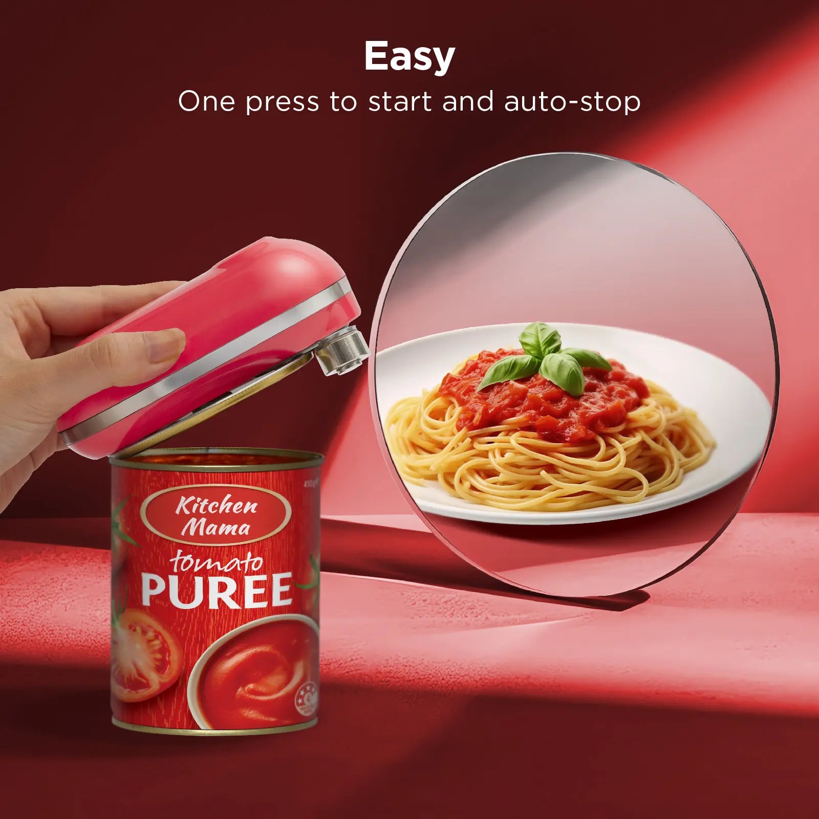 Shopkitchenmama Mini Plus Rechargeable Electric Can Opener: Compact, Type-C Charging, Hands-Free, Auto Shut-Off, Smooth Edge, Food-Safe – Ideal for Home, Travel, and Seniors with Arthritis 