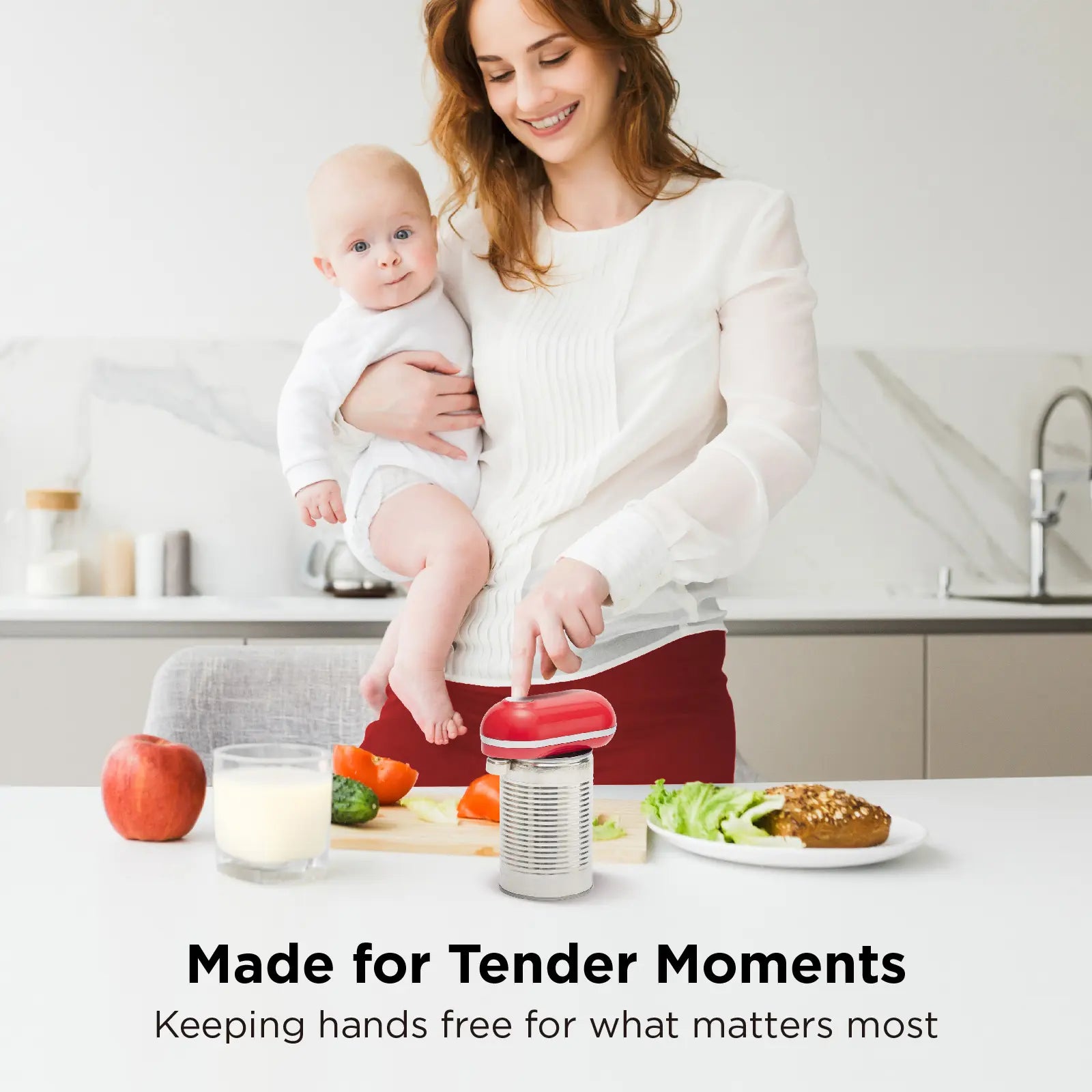 Shopkitchenmama Mini Plus Rechargeable Electric Can Opener: Compact, Type-C Charging, Hands-Free, Auto Shut-Off, Smooth Edge, Food-Safe – Ideal for Home, Travel, and Seniors with Arthritis 