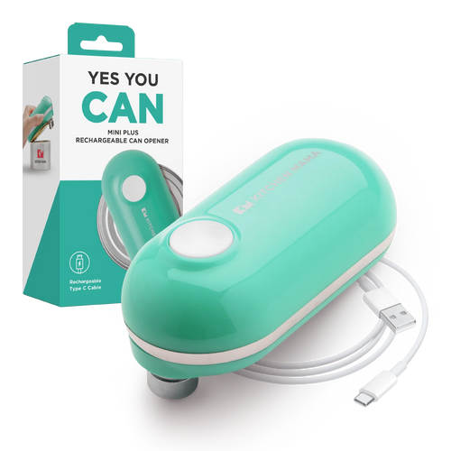 Shopkitchenmama Mini Plus Rechargeable Electric Can Opener: Compact, Type-C Charging, Hands-Free, Auto Shut-Off, Smooth Edge, Food-Safe – Ideal for Home, Travel, and Seniors with Arthritis 