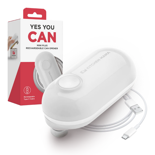 Shopkitchenmama Mini Plus Rechargeable Electric Can Opener: Compact, Type-C Charging, Hands-Free, Auto Shut-Off, Smooth Edge, Food-Safe – Ideal for Home, Travel, and Seniors with Arthritis 