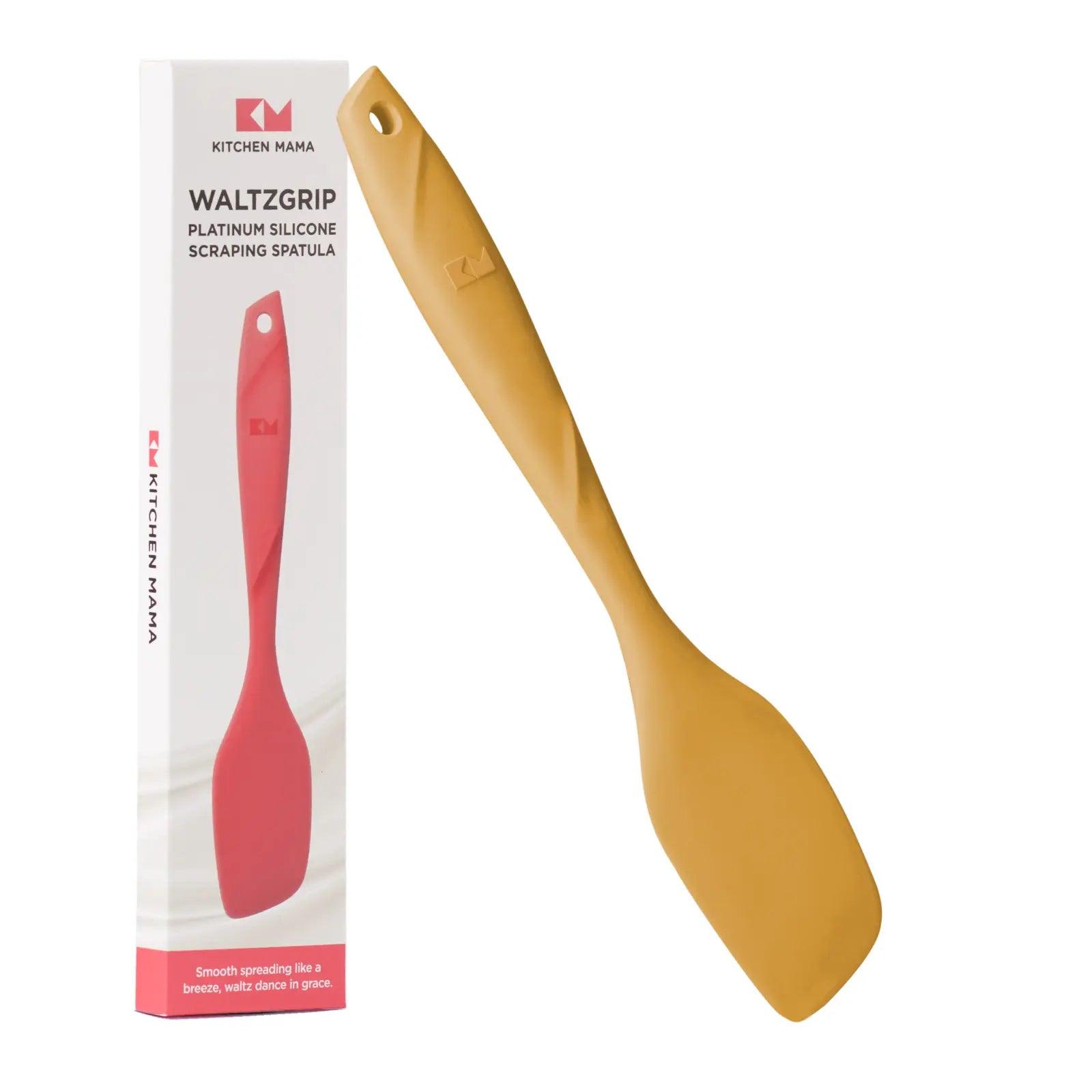 Shopkitchenmama scraping spatula, Waltzgrip platinum silicone scraping spatula, yellow