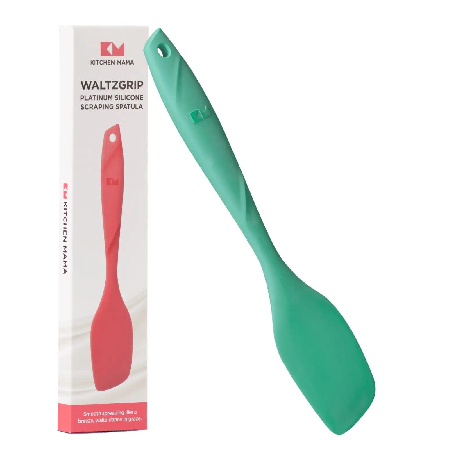 Shopkitchenmama scraping spatula, Waltzgrip platinum silicone scraping spatula, teal