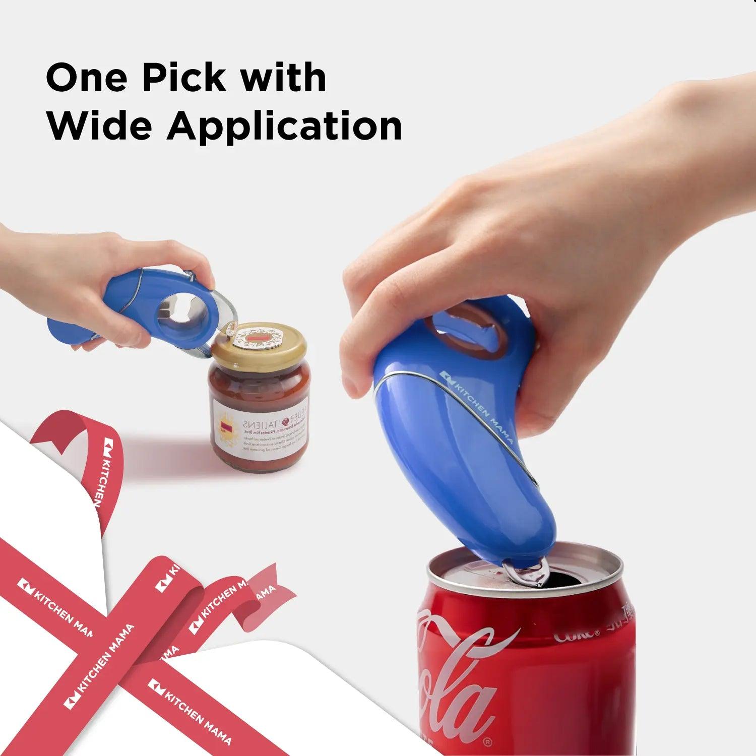 Shopkitchenmama Gift Box Mini Epic One, COMO1200GS-BB, Mini Electric Can Opener - The Smallest Electric Can Opener, Blue, CO1200-B, battery operated can opener, electric can openers for kitchen, orange electric can opener, can openers prime for seniors with arthritis, portable can opener, space saver can opener, one pick with wide application