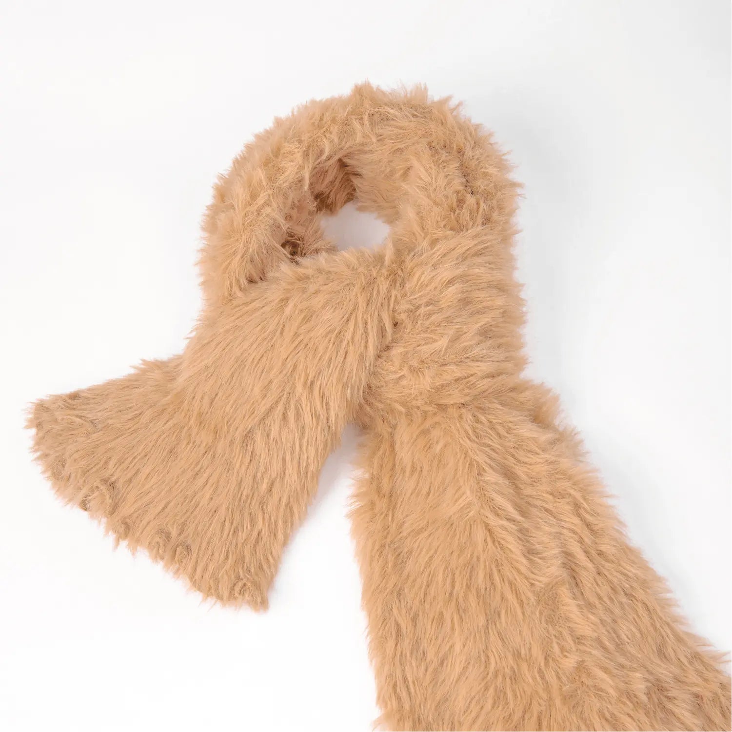 KM CHOICE: ONE Scarf- Wear ONE Scarf with Infinite Possibilities, Lightweight, Fur-Free, Shawl Wrap, Knitted Fluffy Scarf, Giving Shawl in Gift Box, Fall Winter Scarf for Women and Men, Infinity Scarf (Camel)