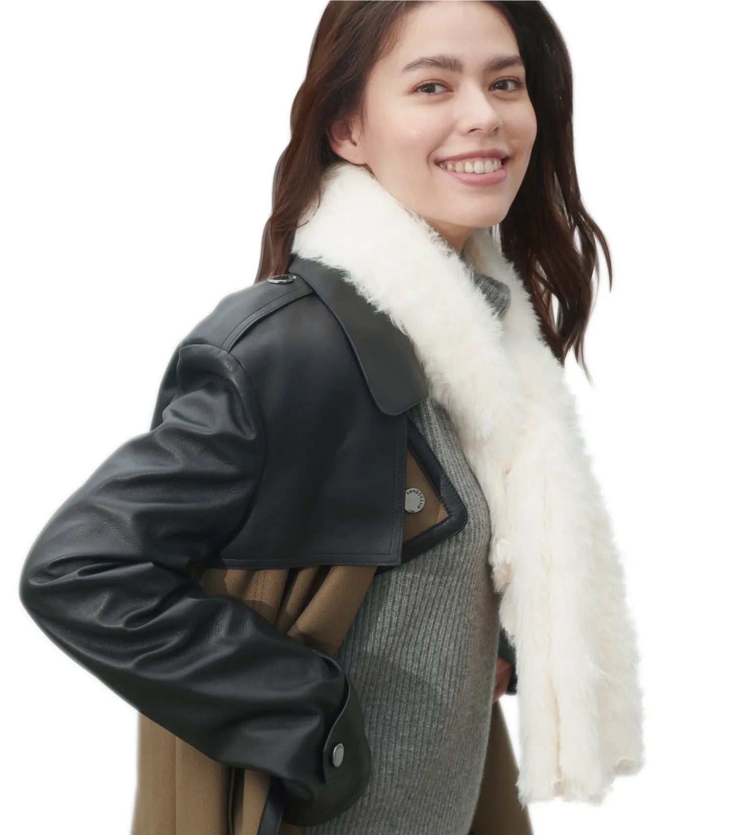 KM CHOICE: ONE Scarf- Wear ONE Scarf with Infinite Possibilities, Lightweight, Fur-Free, Shawl Wrap, Knitted Fluffy Scarf, Giving Shawl in Gift Box, Fall Winter Scarf for Women and Men, Infinity Scarf (Ivory)