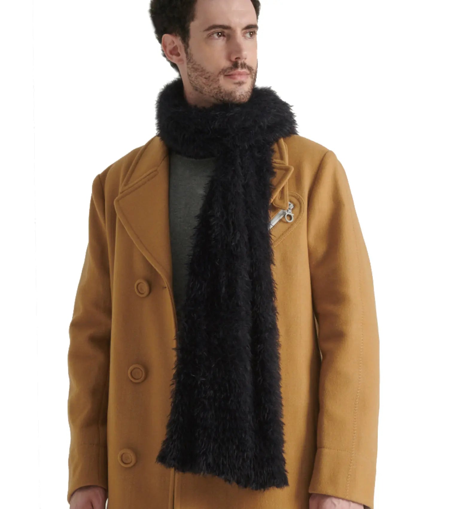 KM CHOICE: ONE Scarf- Wear ONE Scarf with Infinite Possibilities, Lightweight, Fur-Free, Shawl Wrap, Knitted Fluffy Scarf, Giving Shawl in Gift Box, Fall Winter Scarf for Women and Men, Infinity Scarf (Black)